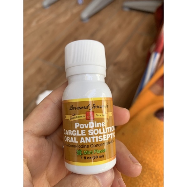 Dung dịch xúc miệng Povidone-Iodine hương bạc hà Bernard jensens
