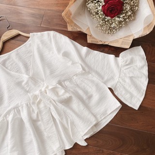 ÁO PEPLUM NƠ