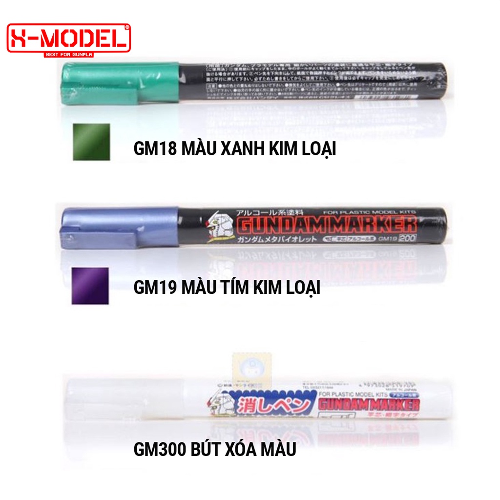 Bút kẻ lằn chìm Mr. HOBBY X- MODEL Dụng cụ bút chuyên dụng mô hình Gundam Marker GM04, GM05, GM06...GM19, bút xóa GM300