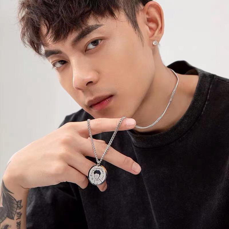 Vòng cổ MAYEBE LAVEND thép titan phong cách hip hop unisex