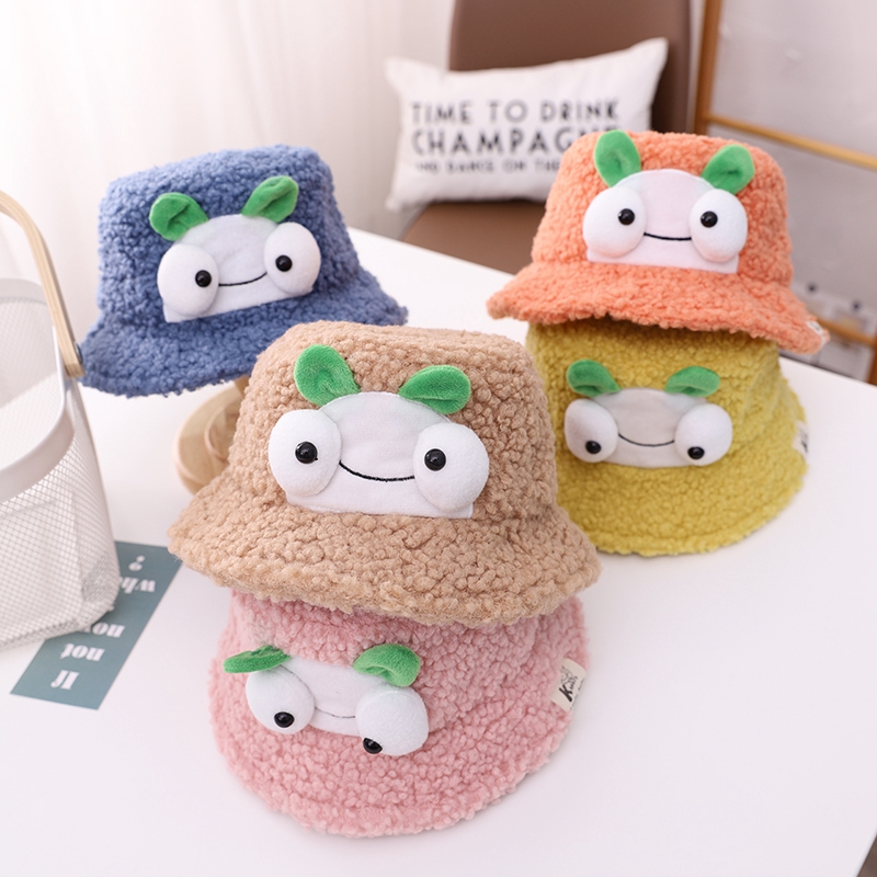 Mũ bucket hoạ tiết hoạt hình phong cách Hàn Quốc dành cho trẻ em