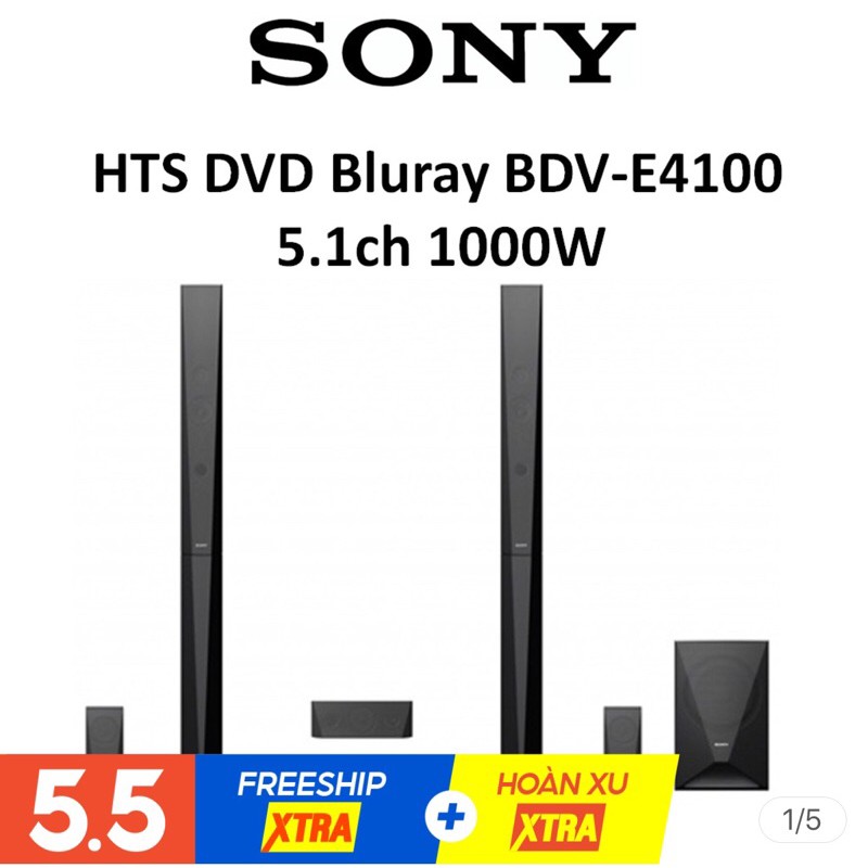 Loa Dàn âm thanh SONY 5.1ch BDV-E4100 Công suất 1000W