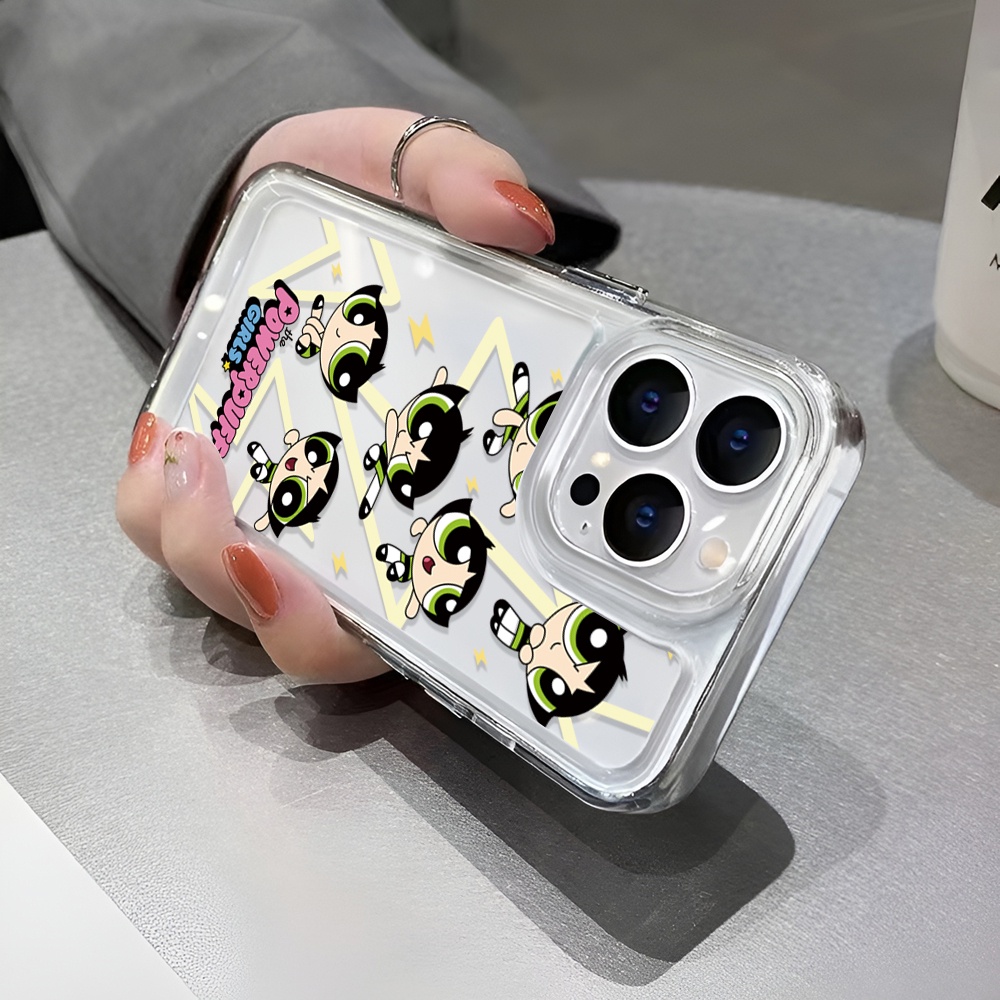 Ốp Điện Thoại Trong Suốt Hình Powerpuff Girls Cho iphone 14 Pro Max Plus 13 11 12 7Plus X XR XS Max 7 8 SE 2020