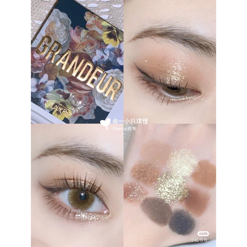 Bảng phấn mắt trang điểm makeup Colourpop grandeur eyeshadow palette bảng mắt tông ấm sexy sang trọng siêu đẹp