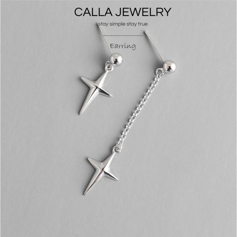 KHUYÊN TAI BẠC CALLA - Thánh giá bất đối xứng l E035