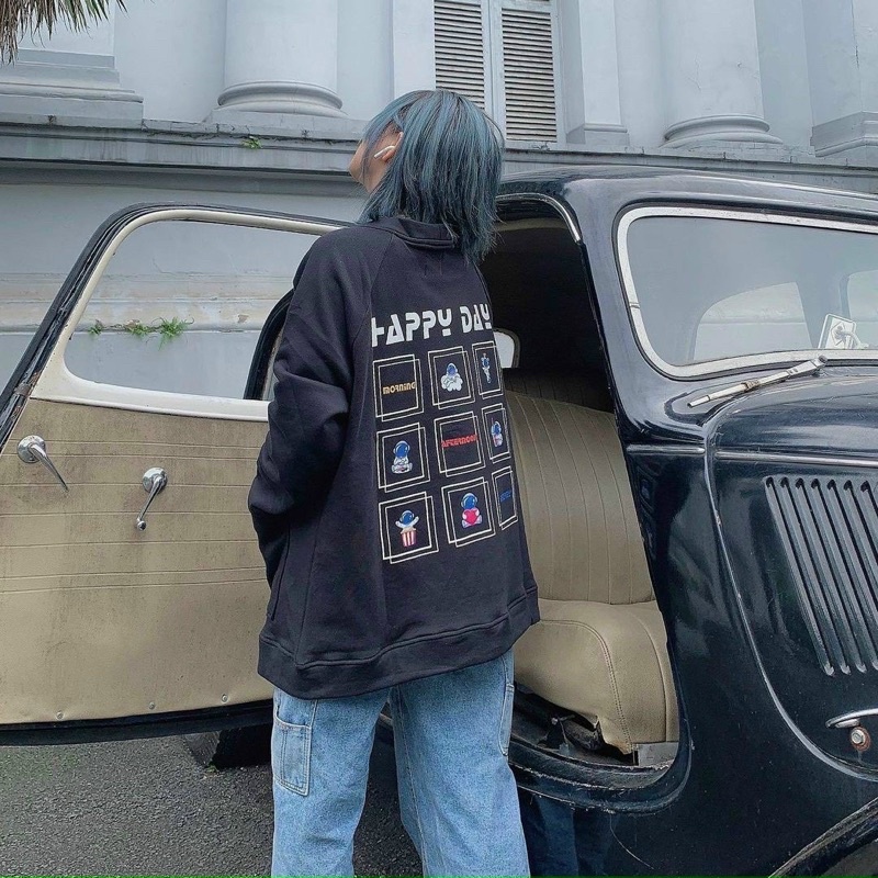 Áo khoác nỉ kiểu bomber in hình siêu hot | BigBuy360 - bigbuy360.vn