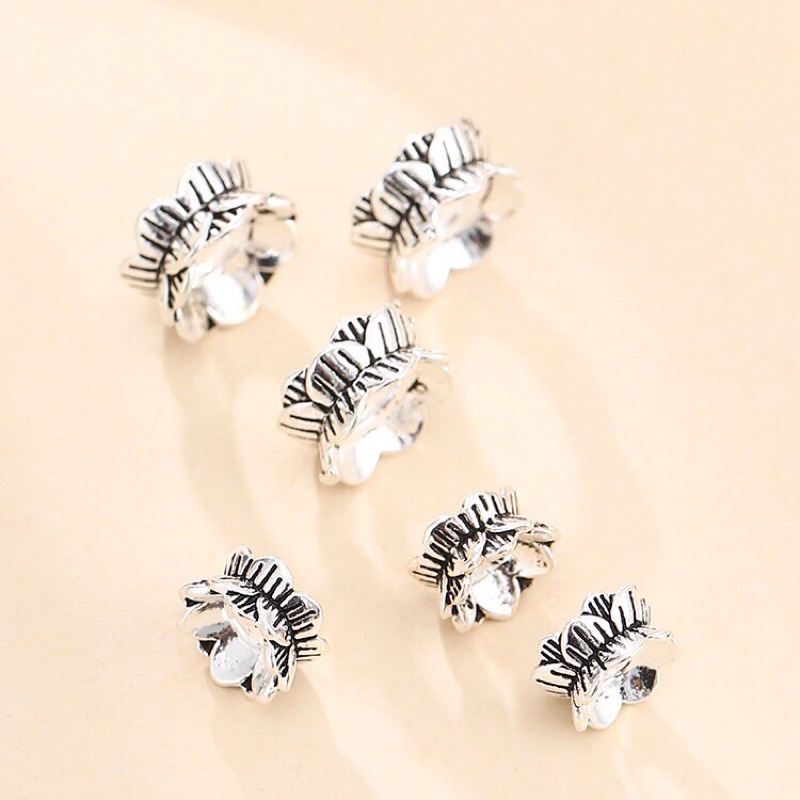 [S925] Charm bạc ốp đá hoa sen - MH328
