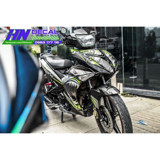 Tem Trùm Exciter 150 Xám Xanh Cá Mập