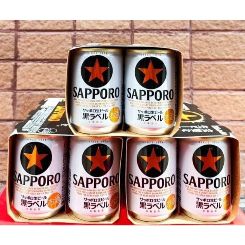 Bia tươi Sapporo Black- Nhật Bản ( thùng 24 lon)