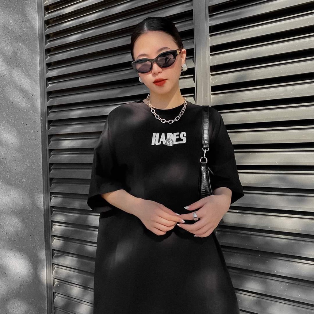 Áo phông nữ unisex form rộng tay lỡ in hình Hades cổ tròn NAVISA AT15