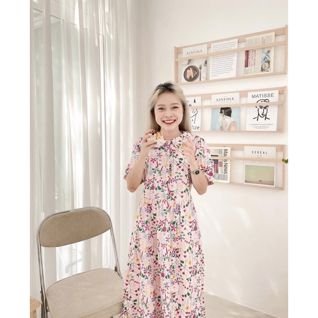 Eunhee Dress - Đầm babydoll dài họa tiết hoa - Remmus.vn | BigBuy360 - bigbuy360.vn