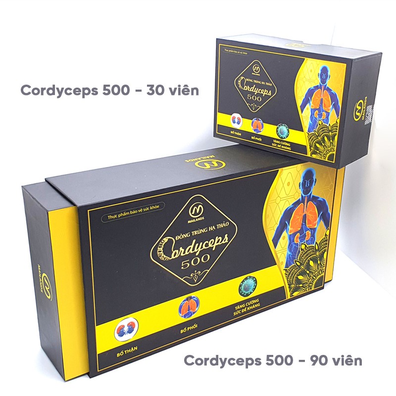 Đông Trùng Hạ Thảo Cordyceps 500 (Hộp 30 viên)
