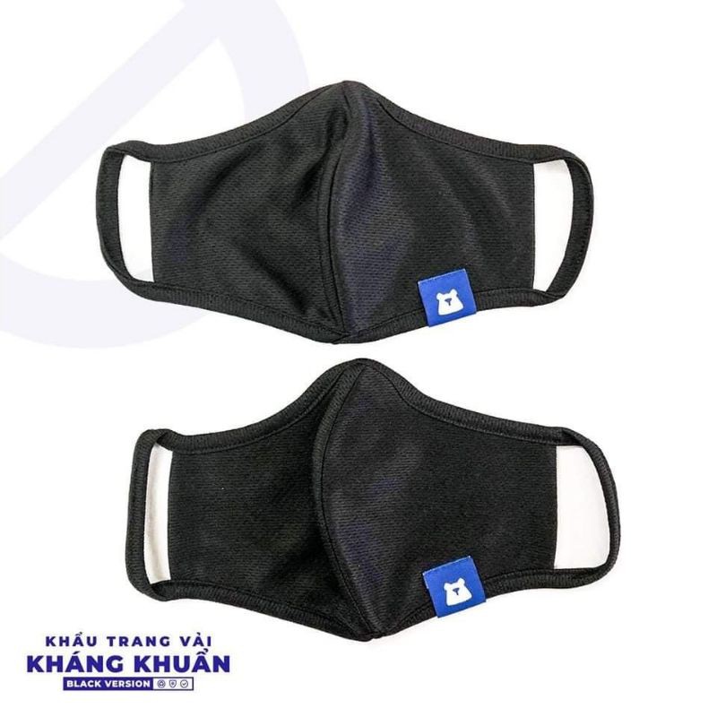 Hộp 5 Khẩu Trang Vải Kháng Khuẩn Đen | BigBuy360 - bigbuy360.vn