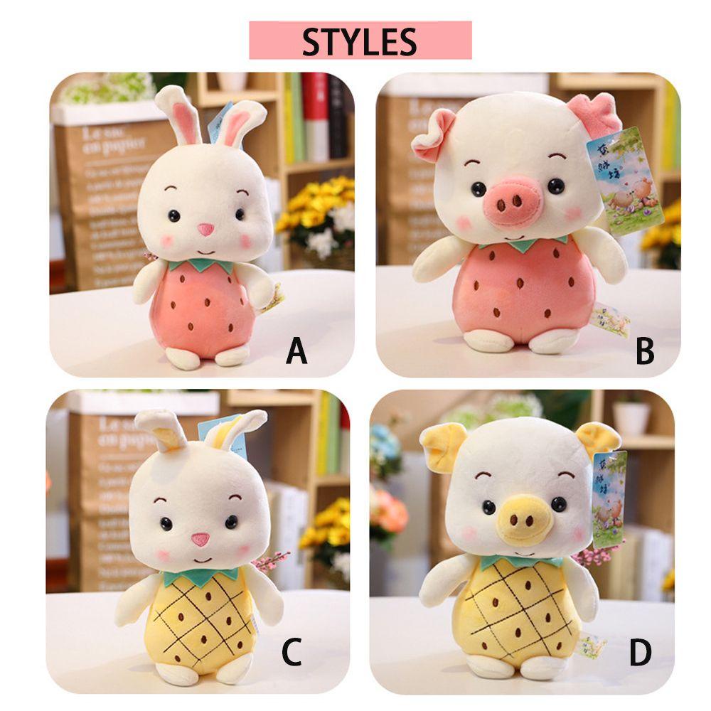 Thú Nhồi Bông Hình Chú Heo Màu Cầu Vồng Chất Liệu Cotton Mềm Mại Cho Bé