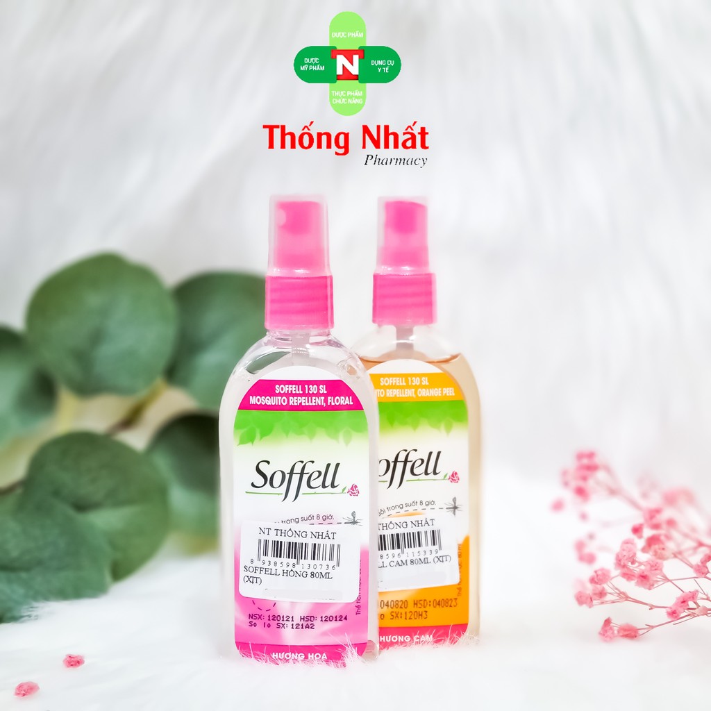 Soffell dạng xịt xua đuổi chống muỗi cho da hiệu quả suốt 10 giờ cho bé và người lớn 80ml Sofell