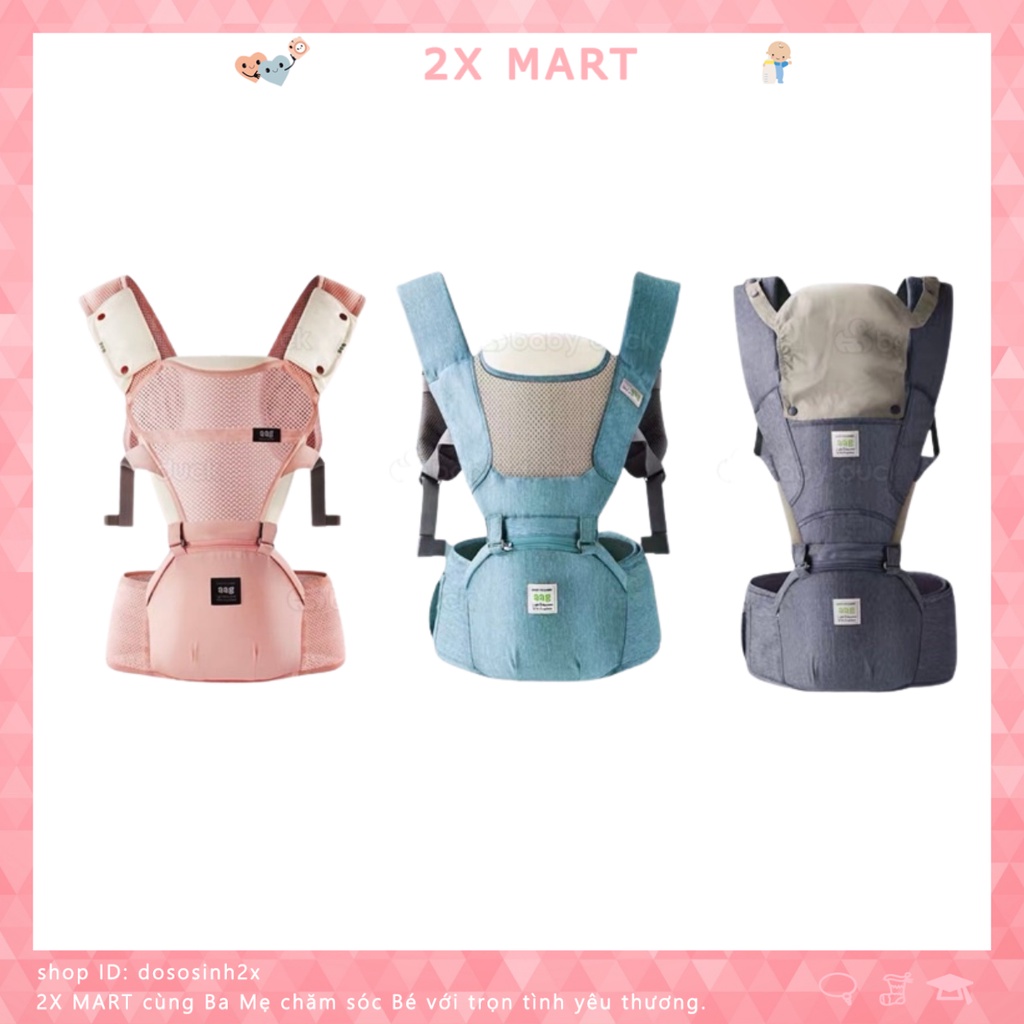 Địu AAG cho mẹ và bé địu ngồi 4 tư thế 6 cách ngồi khác nhau Imama 2X MART