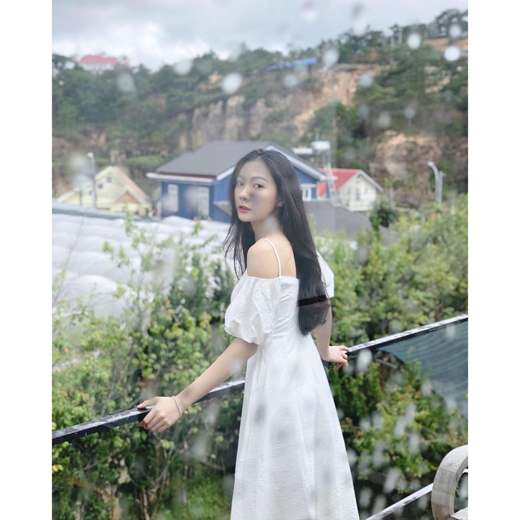 (VIDEO+HÌNH THẬT) Đầm 2 Dây Tay Phồng Nhẹ CHIK- CHIK DRESS Mẫu Mới ( TRẮNG ) | BigBuy360 - bigbuy360.vn