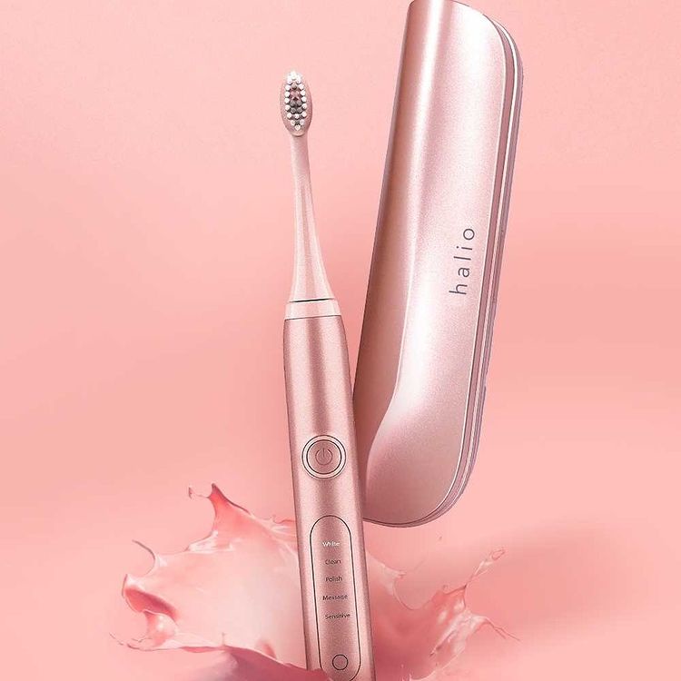 Combo 2 Bàn Chải Điện Halio Sonic Whitening Electric Toothbrush PRO Rose Gold &amp; Periwinkle