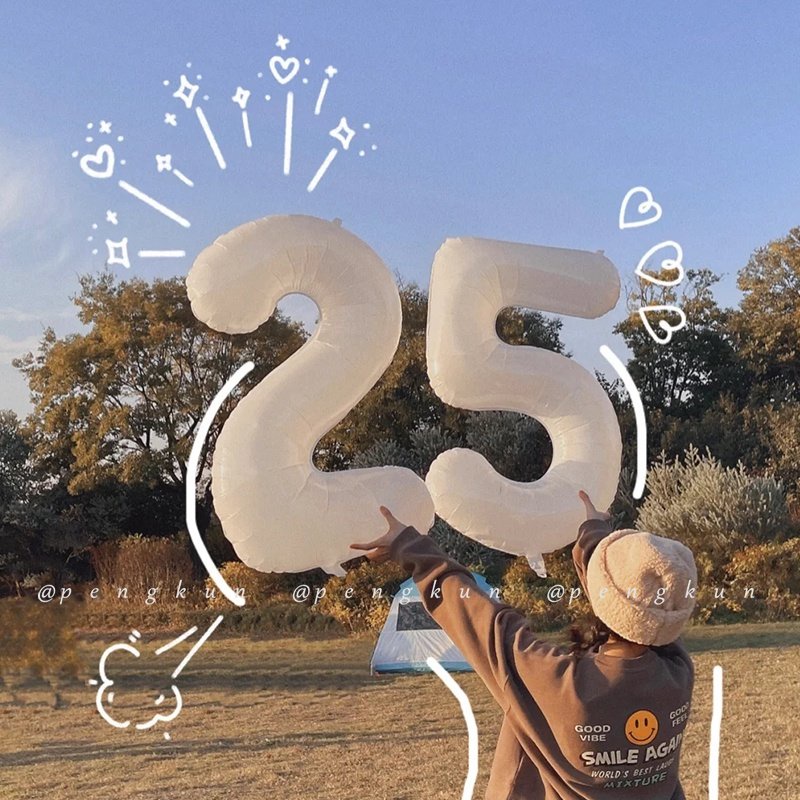 Bong Bóng Hình Số Trang Trí Tiệc Sinh Nhật / Sinh Nhật / Một Năm