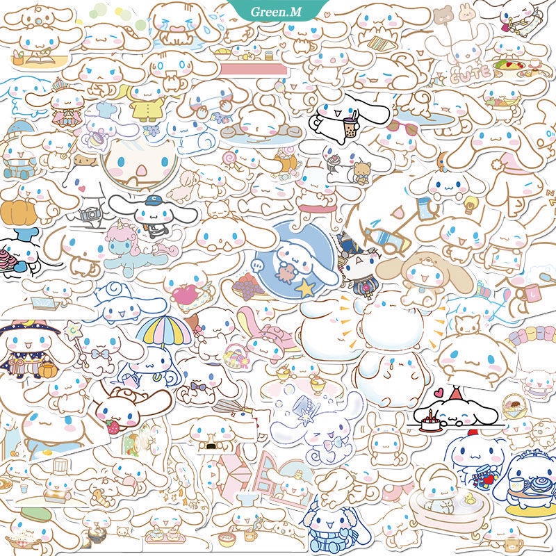 Gói 50 Miếng Dán Trang Trí Xe Hơi Hình Kuromi My Melody Cinnamoroll Kittys Sanrioed
