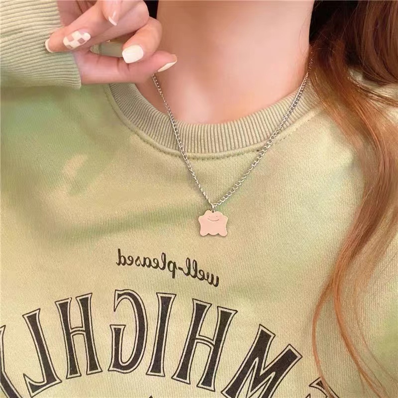 Dây Chuyền Thép Titan Mặt Hình Quái Vật Phong Cách Hip Hop Thời Trang