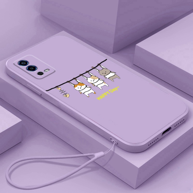 Ốp lưng OPPO A55 4g Ốp Điện Thoại Silicon Mềm Mịn Bảo Vệ Cho OPPO A55 4g LSMM01 viền vuông cute