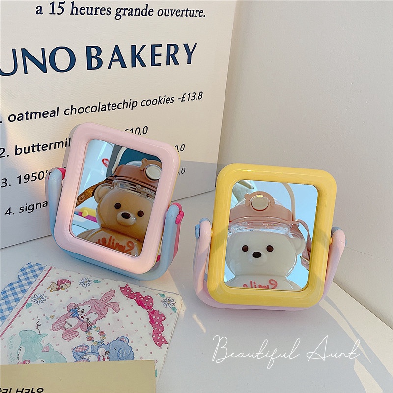 Gương Trang Điểm Hai Mặt Màu Sắc Macaron Xinh Xắn