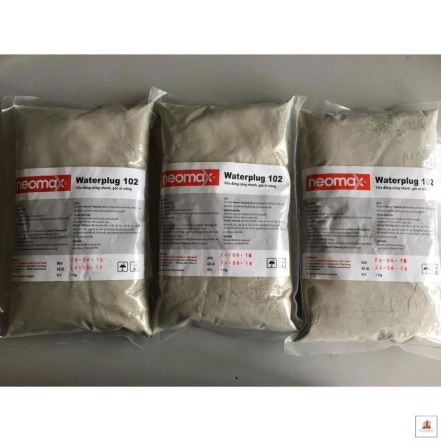 Neomax WaterPlug 102 - Túi 1kg - Vữa đông cứng nhanh
