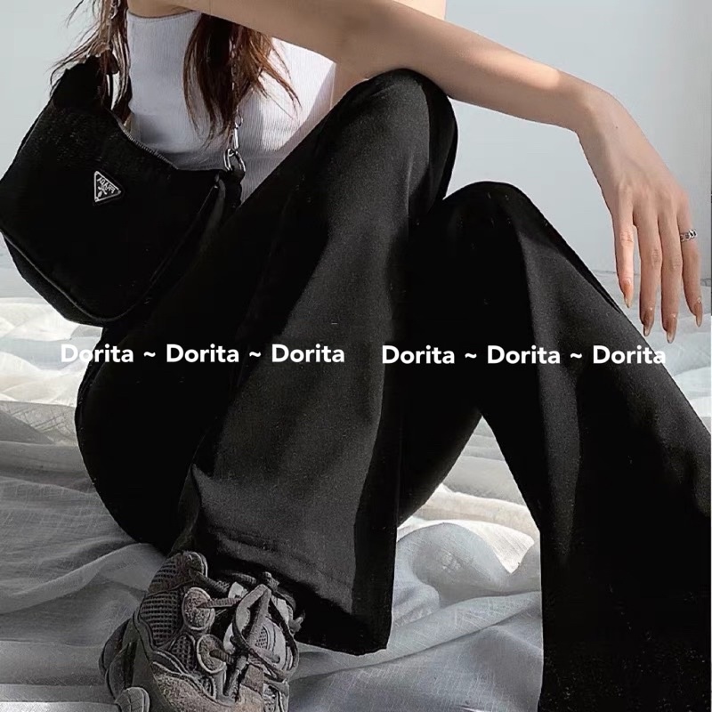 Quần legging ống loe chất Umi Hàn, Quần legging ống loe Hàn Quốc - Dorita Boutique