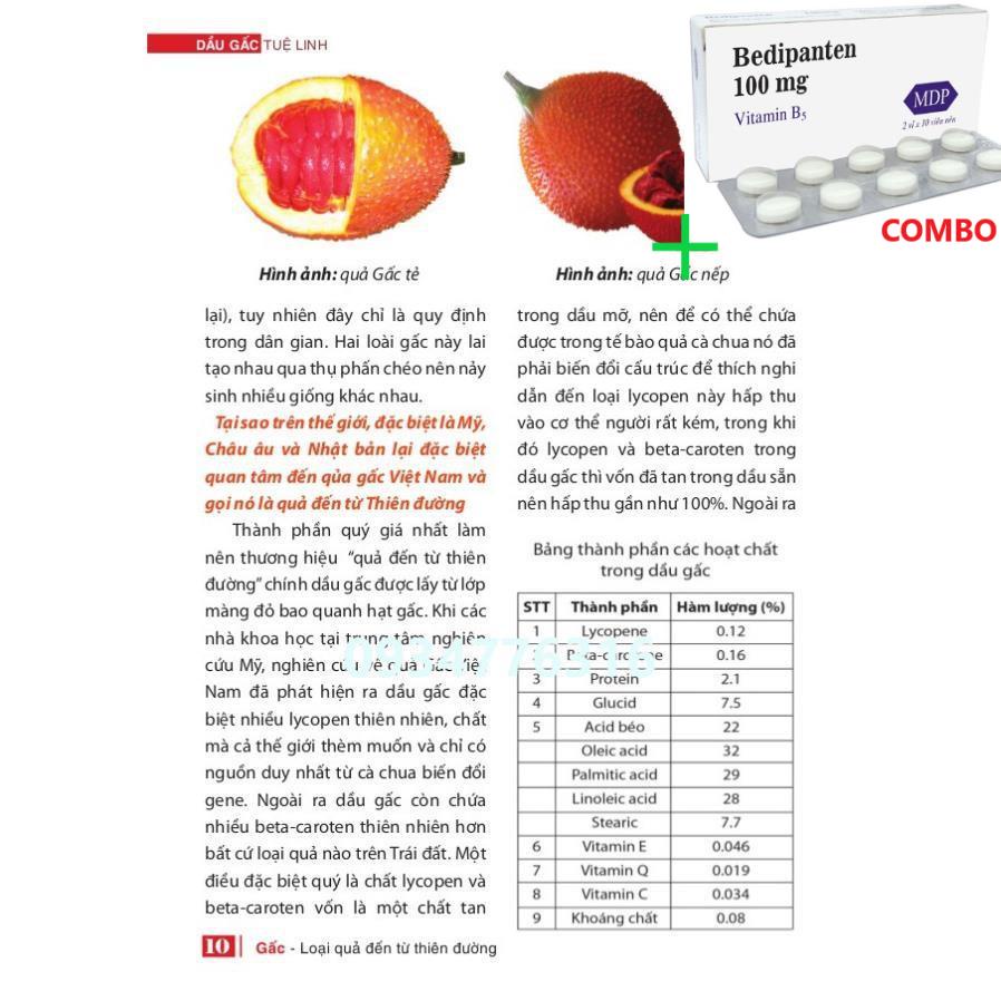 Combo Bedipanten 100mg +  ✅ Dầu gấc Tuệ Linh - Giúp sáng mắt đẹp da