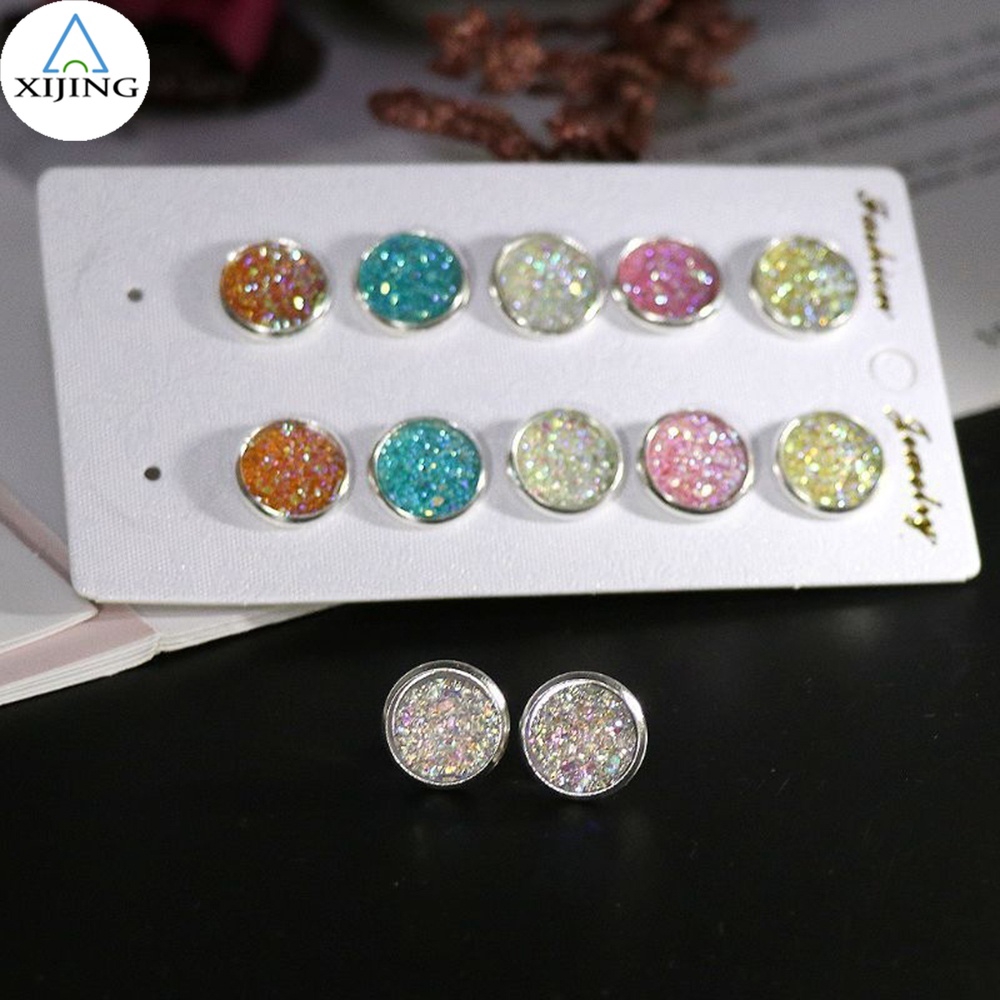 6 Đôi khuyên tai tròn lấp lánh