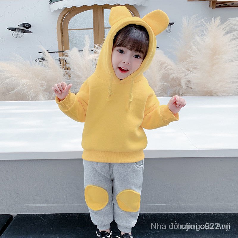 Set Of Lovely Round Neck Long Sleeve Sweatshirts + Long Pants For Girls