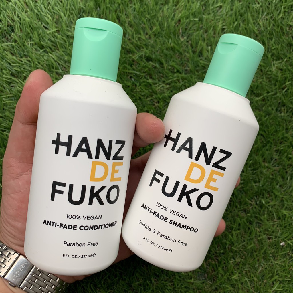 Dầu gội xả Hanz de Fuko Anti-Fade 237mL X2