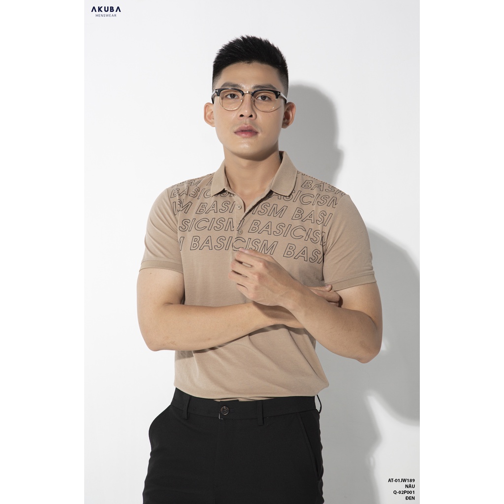 [TRỢ GIÁ] Áo thun polo nam AKUBA form slimfit ôm nhẹ, tôn dáng, chất liệu cotton, áo mềm nhẹ, thấm hút tốt 01JW189