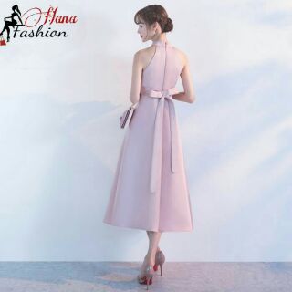 Đầm Xòe Dự Tiệc Cổ Yếm Cao Cấp