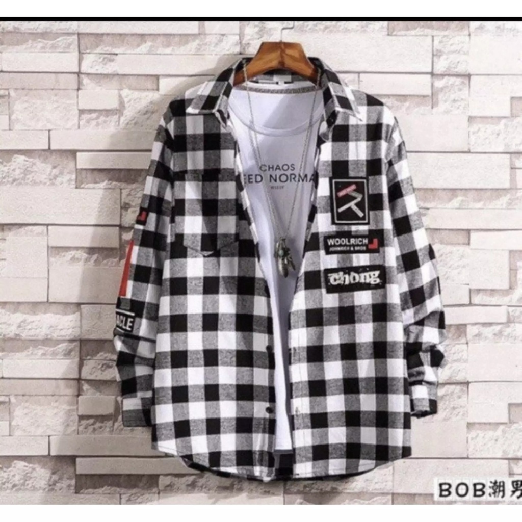 Áo Khoác Sơ Mi FLANNEL CARO Áo Chống Nắng Dài Tay Họa tiết trẻ trung Cao Cấp