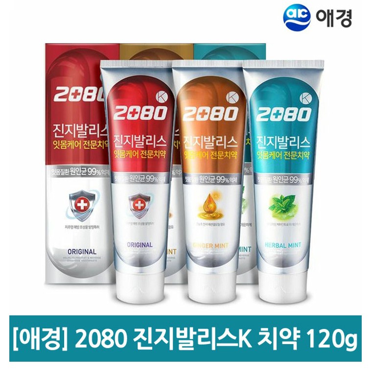 Kem đánh răng tinh chất gừng, mật ong, bạc hà 2080 K Gingivalis Toothpaste trắng răng và giảm hôi miệng Hàn Quốc 120gr