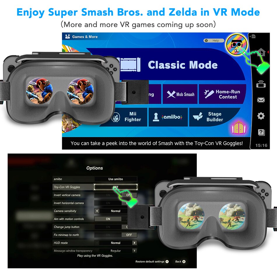 Kính Thực Tế Ảo VR 3D Dành Cho Nintendo Switch Lite