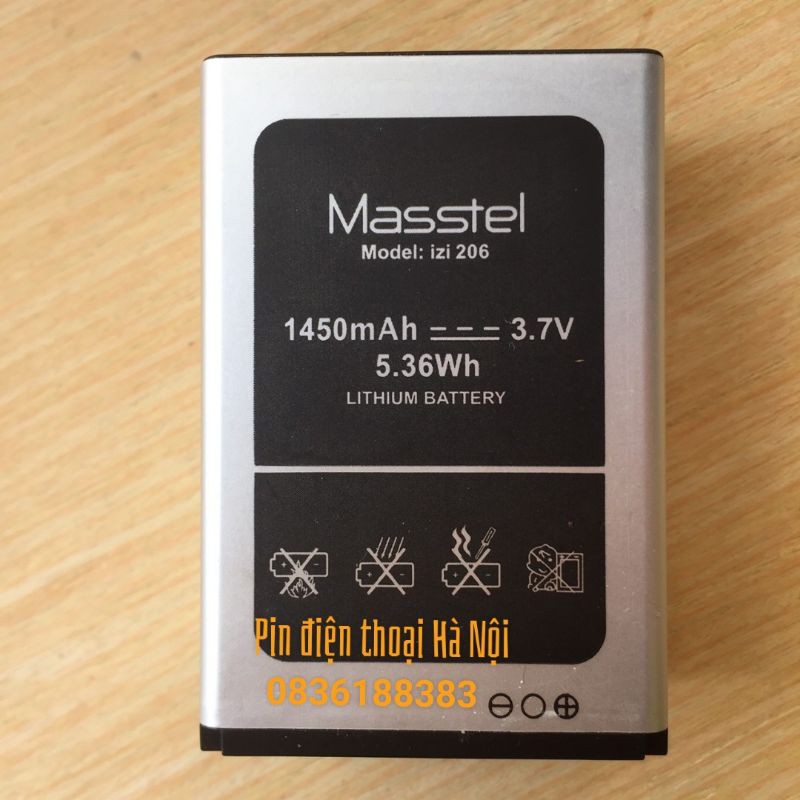 Pin Masstel Izi 206 - Chính hãng - Dung lượng 1400 mAh - Bảo hành 6 tháng