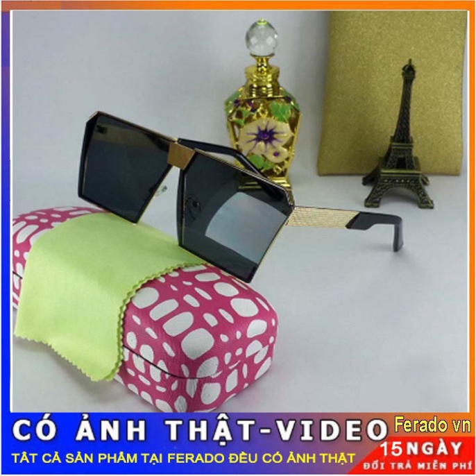 20 Mắt kính nam nữ thời trang cao cấp - Kính chống tia UV càng kim loai to