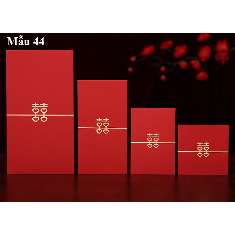 {10 cái} Bao lì xì chữ Hỷ dùng trong bưng quả đám cưới