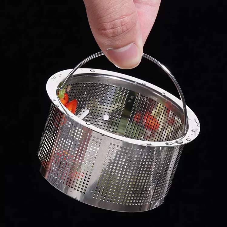 Giỏ thu rác bồn rửa chén bát  thoát nước nhanh, lọc cặn rác hiệu quả, dùng cho phễu 110, 114mm