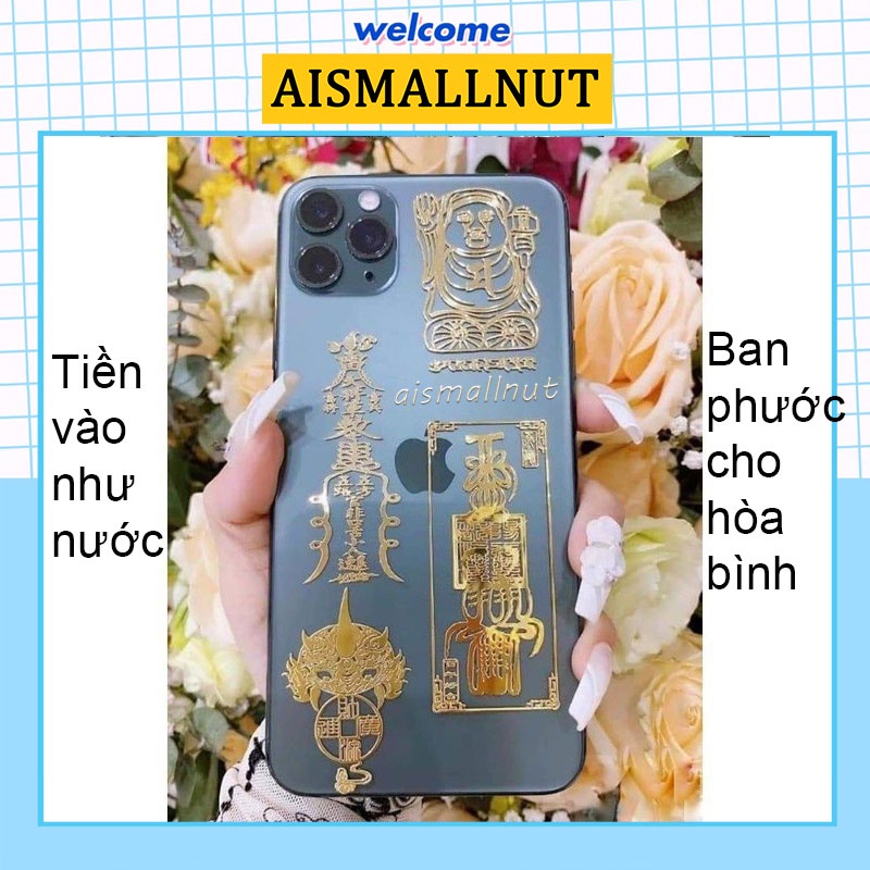 Miếng dán kim loại may mắn dành cho điện thoại Apple Iphone Android