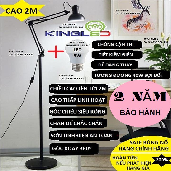 ĐÈN CÂY ĐỨNG PIXAR 2 MÉT - Bóng LED CHỐNG CẬN CHÍNH HÃNG