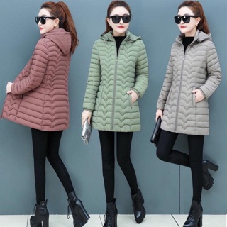 [Hàng oder 15-ngày về]  Áo khoác phao dáng lửng (có sẵn màu đen 2XL, Hồng 2XL, đỏ tươi XL)