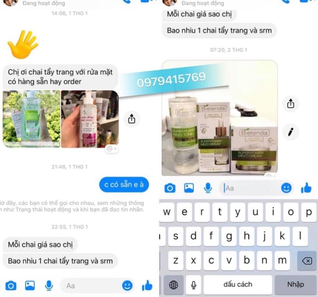 Combo Serum Và Nước Hoa Hồng Bielenda xanh lá skin clinic professional