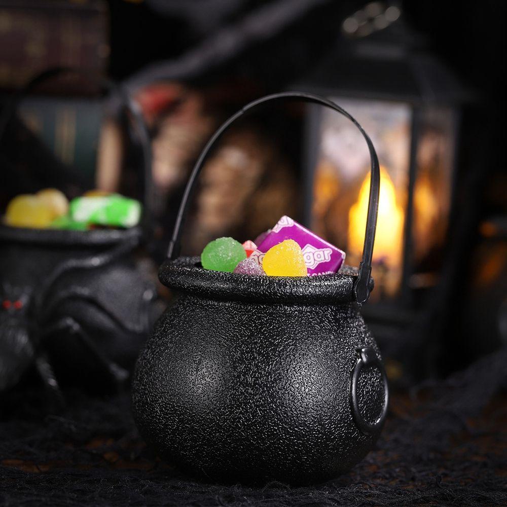 Xô Nhựa Đựng Kẹo Họa Tiết Phù Thủy Độc Đáo Trang Trí Halloween Cho Bé