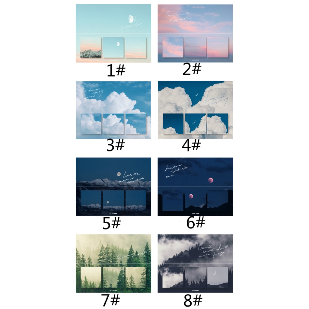 60pcs/set Ins Style Memo Pad Light shadow series Sticky Notes Diary ...