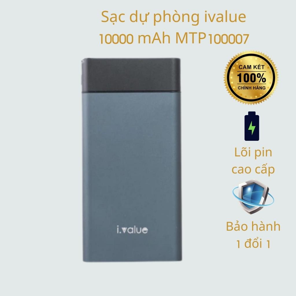 Pin sạc dự phòng Li- polymer 10000mAh ivalue MTP100007