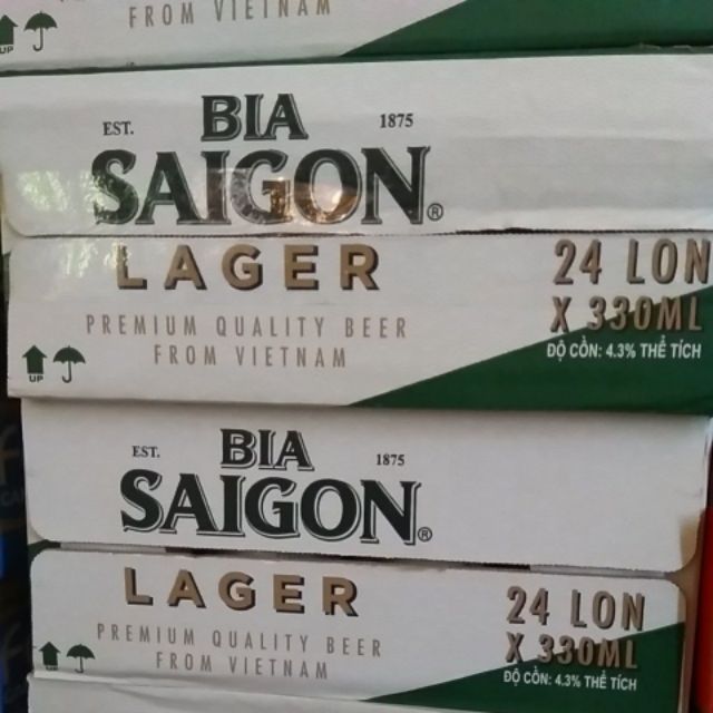 Nửa thùng bia Sài Gòn siêu mới 12 lon x 330ml